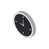 reloj isométrico sobre fondo blanco vector