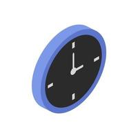 Isometric Clock On White Background vector