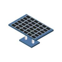 Isometric Solar Panel On White Background vector