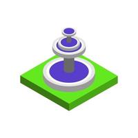 Isometric Fountain On White Background vector