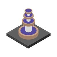 Isometric Fountain On White Background vector