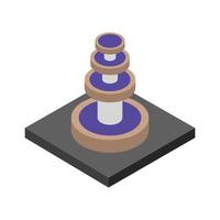 Isometric Fountain On White Background vector