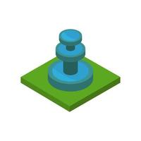 Isometric Fountain On White Background vector