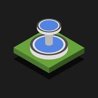 Isometric Fountain On White Background vector