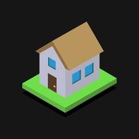 Isometric House On White Background vector