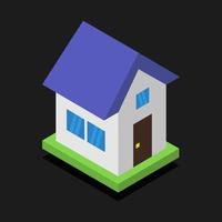 Isometric House On White Background vector