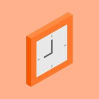 Isometric Clock On White Background vector