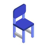 Isometric Chair On White Background vector