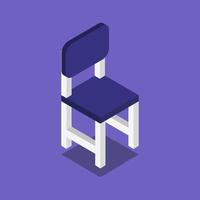 Isometric Chair On White Background vector