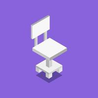 Isometric Chair On White Background vector