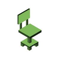 Isometric Chair On White Background vector