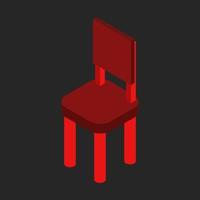 Isometric Chair On White Background vector