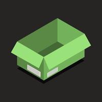 Isometric Box On White Background vector