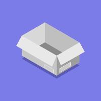 Isometric Box On White Background vector