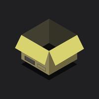 Isometric Box On White Background vector