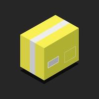 Isometric Box On White Background vector