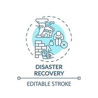 Disaster recovery concept icon vector