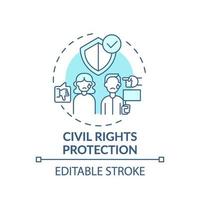 Civil rights protection concept icon vector