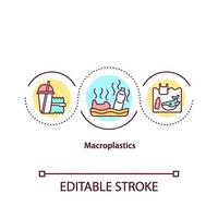 Microplastics concept icon vector