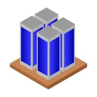 Isometric Skyscraper On White Background vector