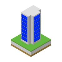 Isometric Skyscraper On White Background vector