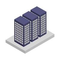 Isometric Skyscraper On White Background vector