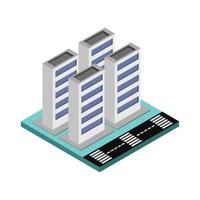 Isometric Skyscraper On White Background vector