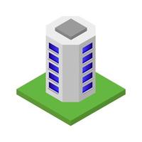 Isometric Skyscraper On White Background vector