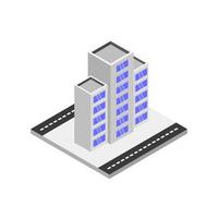 Isometric Skyscraper On White Background vector