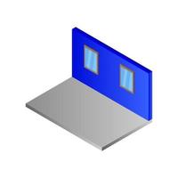 Isometric Empty Room On White Background vector