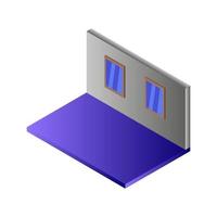 Isometric Empty Room On White Background vector