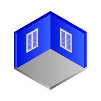 Isometric Empty Room On White Background vector