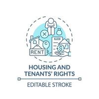 Housing and tenants rights concept icon vector