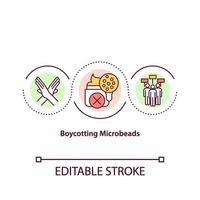 Boycotting microbeads concept icon vector