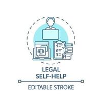 Legal self help concept icon vector