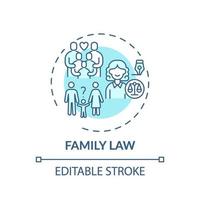 Family law concept icon vector