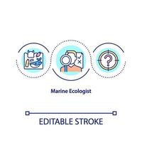 Marine ecologist concept icon vector