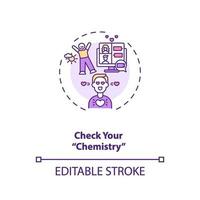 Check ypur chemistry concept icon. vector