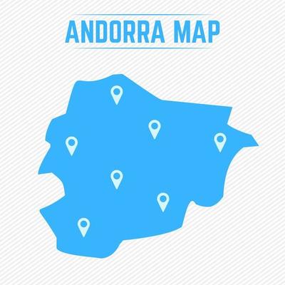 Andorra Simple Map With Map Icons