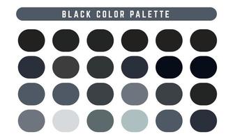 Black Vector Color Palette