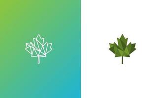 canada leaf logo template vector download