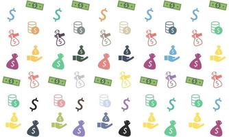 Abstract Colorful Money Pattern vector