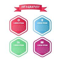 Colorful Business Hexagon Infographic With Text Space vector