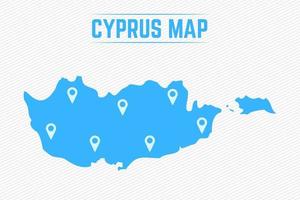 Cyprus Simple Map With Map Icons vector