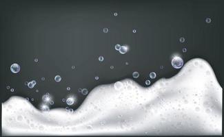 Bath Foam or Soap Suds Realistic vector