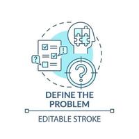 Define the problem blue concept icon vector