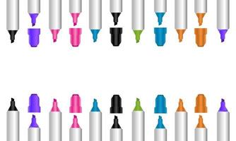 Education Background With Colorful Marker Pens vector