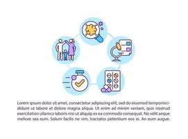 Early identification of diseases concept line icons with text vector