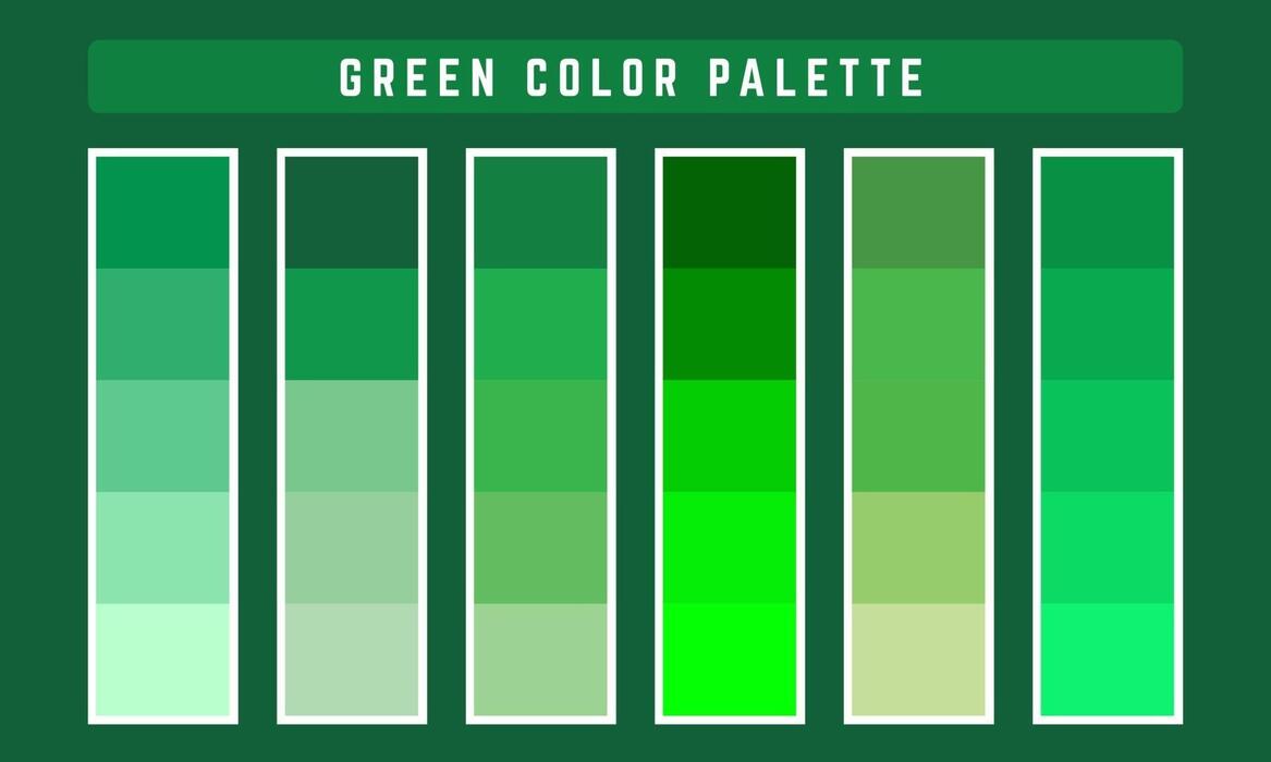 Green Vector Color Palette 2209406 Vector Art at Vecteezy