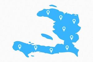 Haiti Simple Map With Map Icons vector